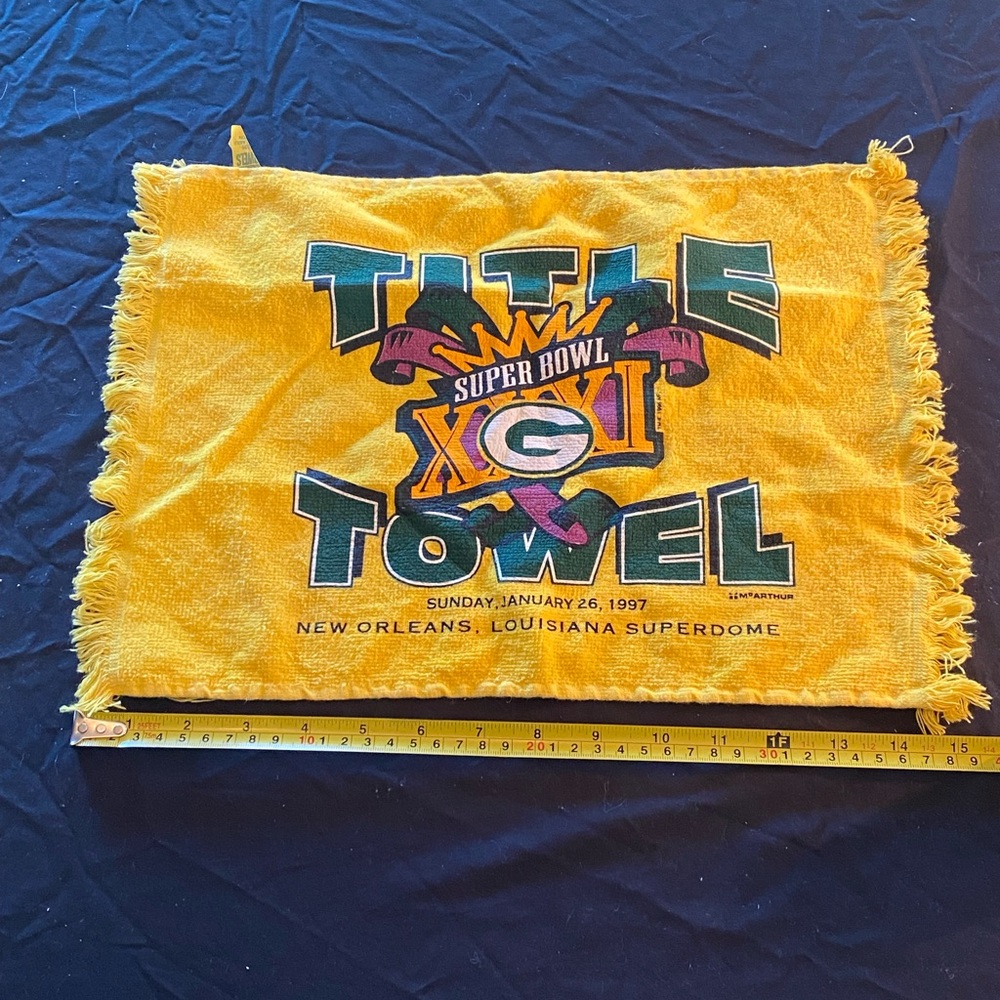 Green Bay Packers Super Bowl XXXI Title Towel - Yellow